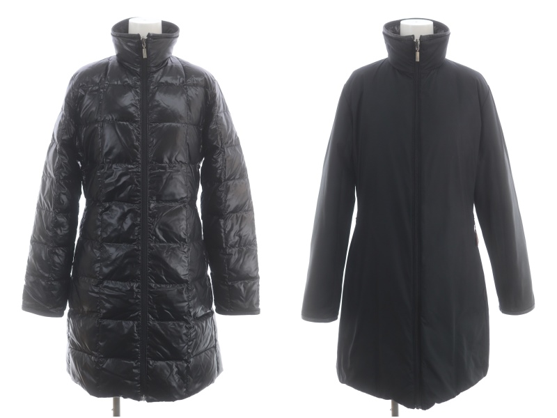 モンクレール MONCLER 茶タグ レザーパイピング リバーシブル ダウン  