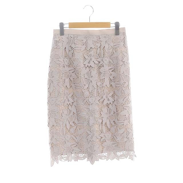 ジャスグリッティー JUSGLITTY ケミカルフラワーレースタイトスカート  
