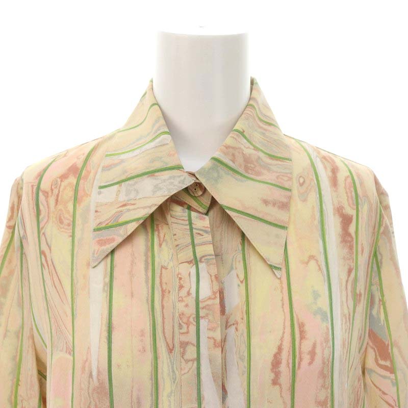 未使用品 マメクロゴウチ Mame Kurogouchi 22SS Marble Print Silk 