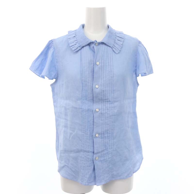 ポロ ラルフローレン POLO RALPH LAUREN リネン フリル ブラウス 半袖 