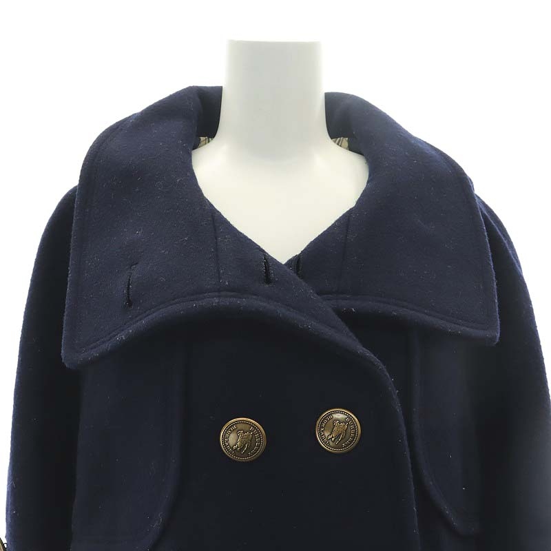 バーバリーブルーレーベル　ネイビー ボタン付きジャケット BURBERRY BLUE LABEL バーバリーブルーレーベル リバーシブル