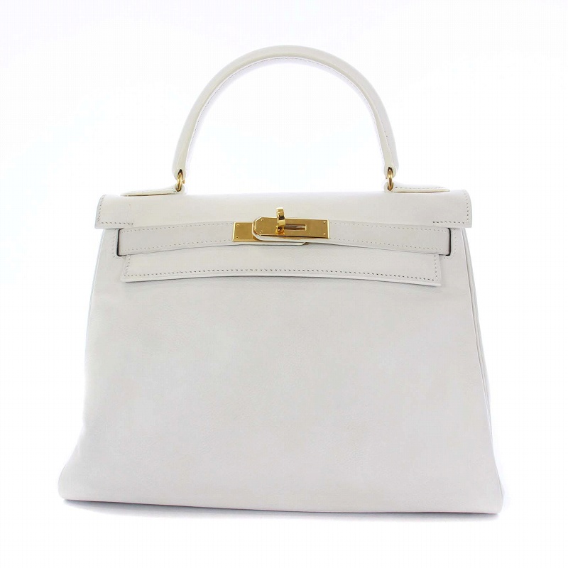 エルメス HERMES ケリー 28 ハンドバッグ フィヨルド ゴールド金具 内 