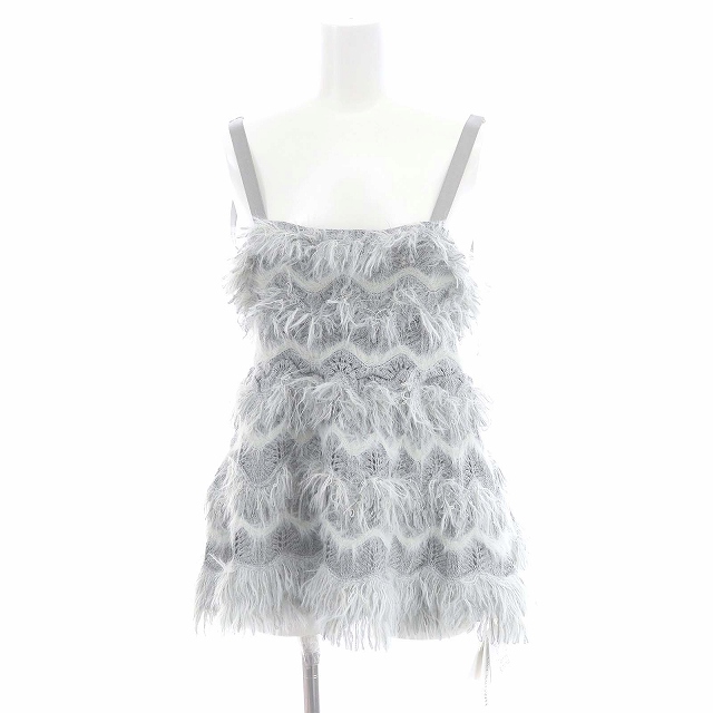 未使用品 リリーブラウン Lily Brown 23AW ミックスフリンジニット 