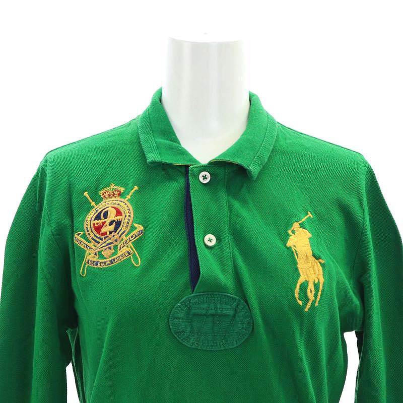 ラルフローレン RALPH LAUREN 長袖 ポロシャツ ビッグポニー L 緑