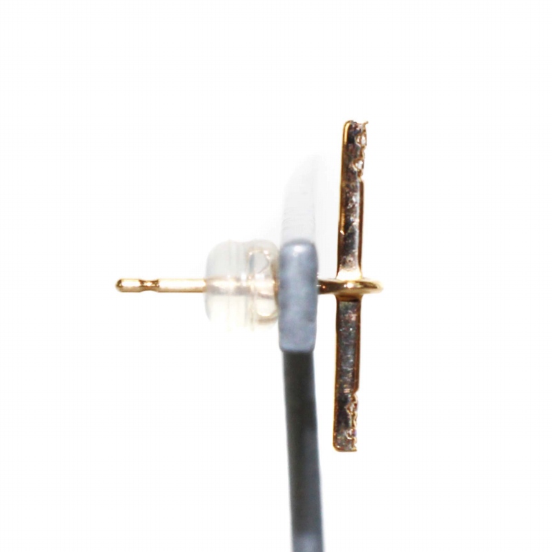 ヒロタカ Hirotaka トラパーズ Trapeze 片耳用ダイヤモンドピアス 0.02  