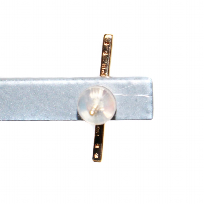 ヒロタカ Hirotaka トラパーズ Trapeze 片耳用ダイヤモンドピアス 0.02  