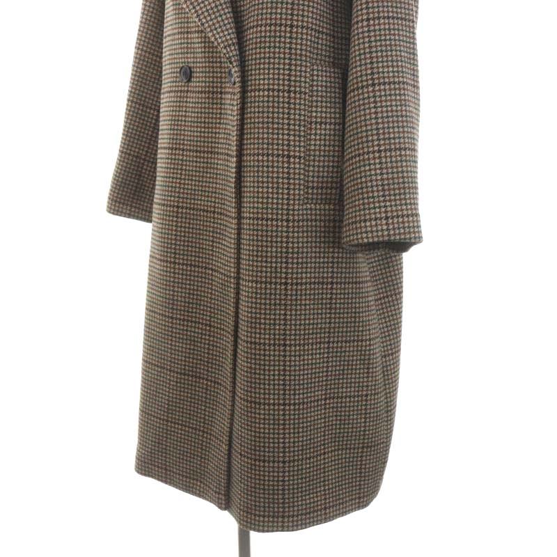ザラ ZARA 千鳥柄チェスターコート アウター ロング ダブル 総裏地  