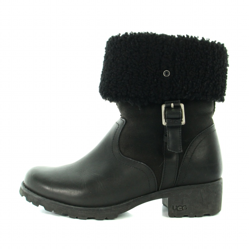 UGG 未使用に近い❤️ムートンブーツ 黒28センチお値下げ中ショートブーツ UGG クリスタルロゴ ムートンブーツ ショート25cm 黒 - メルカリ