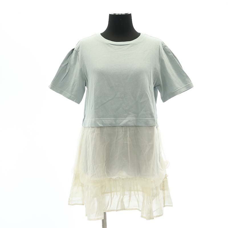 アンダーカバー UNDERCOVER チュール切替半袖Tシャツ カットソー 