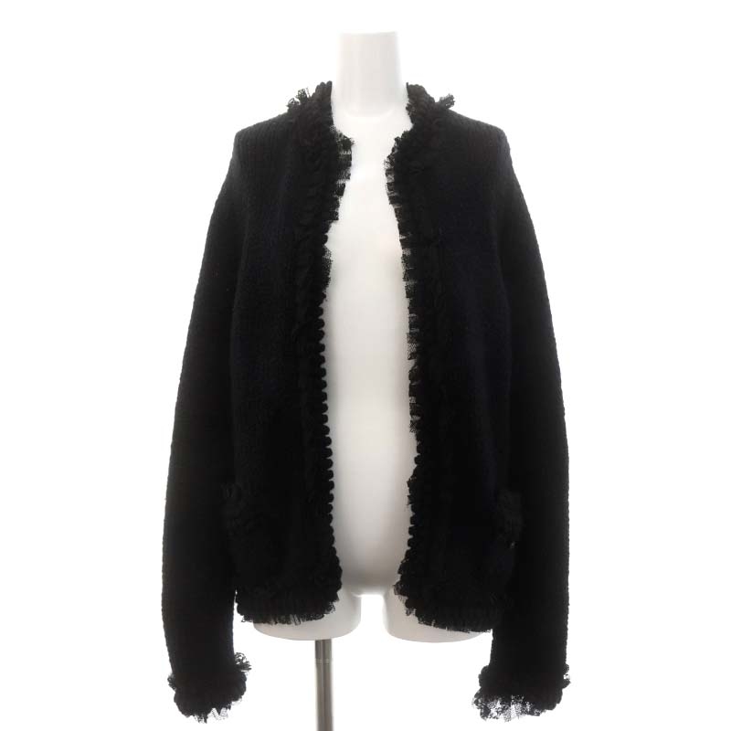 シャネル CHANEL 05Aフリルポンポンカシミヤニットカーディガン 長袖 