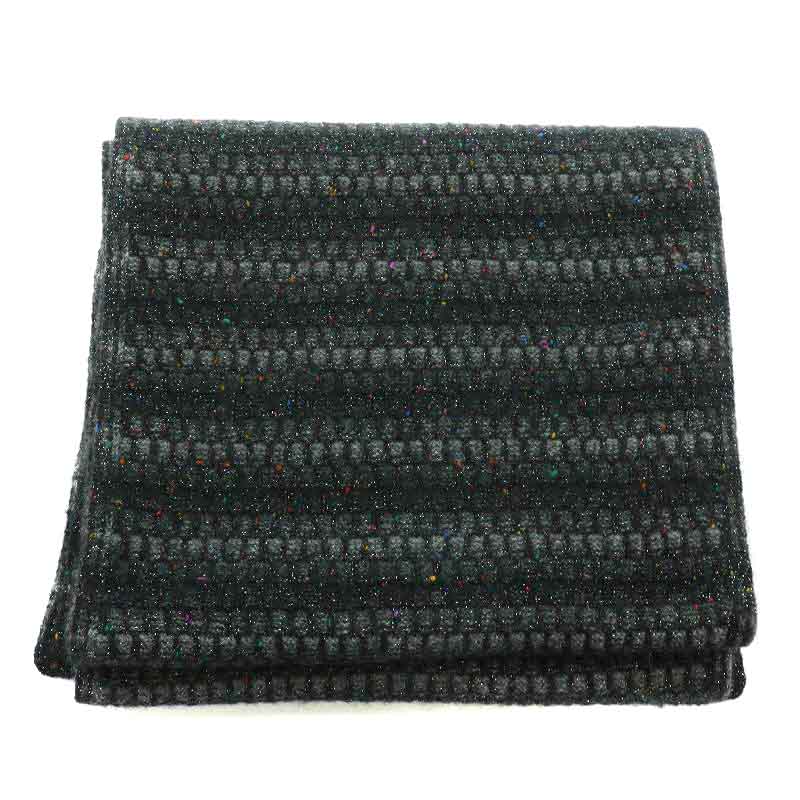 CHANEL ダイヤモンドパターン マフラー ブラック/グレー CHANEL ダイヤモンドパターン マフラー ブラック/グレー