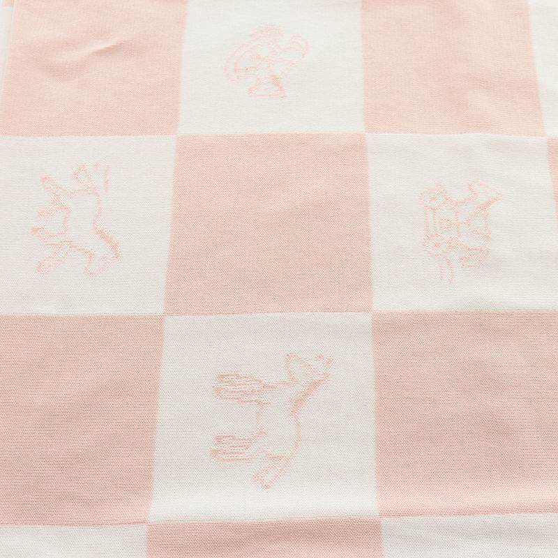 ＊未使用！HERMES ベビーブランケット 木馬＊ 未使用品 エルメス HERMES ベビーブランケット 木馬 コットン ピンク