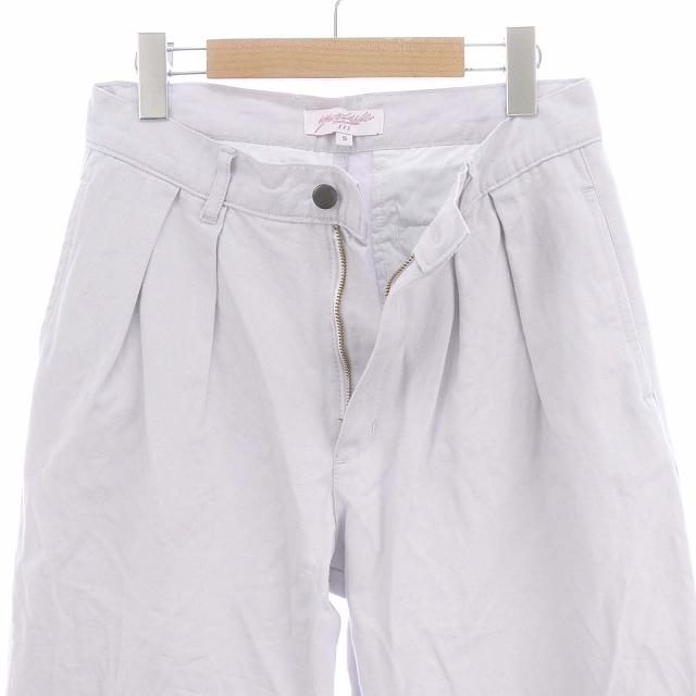 ヤードセール YARDSALE バックポケットロゴ刺繍タックパンツ ワイド  