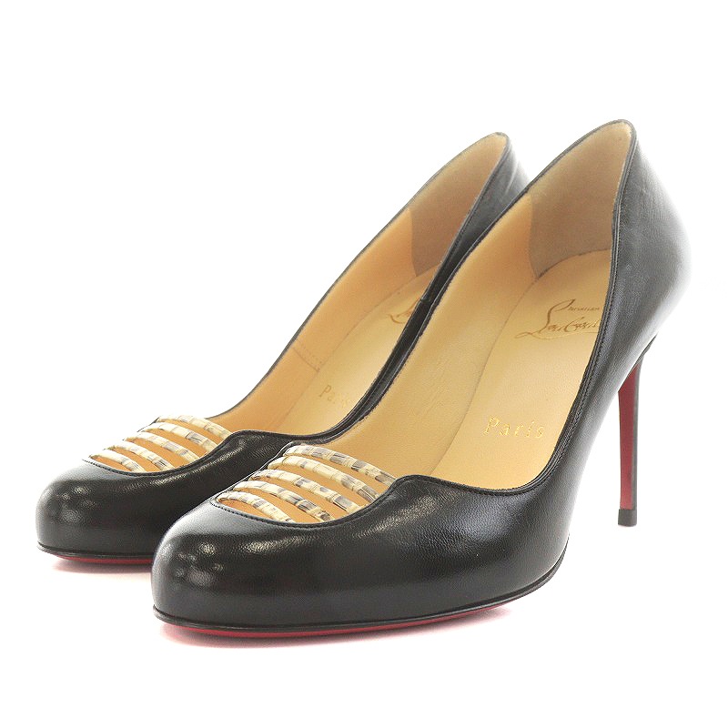 クリスチャンルブタン Christian louboutin パンプス パイソントゥ 