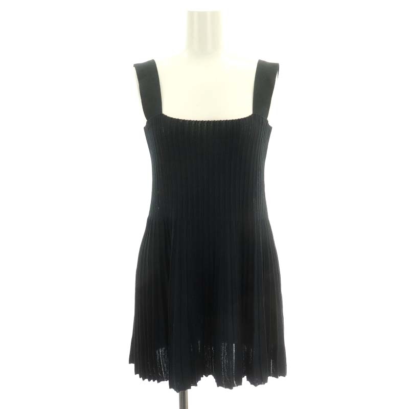 アニオナ AGNONA ニット カットソー ノースリーブ プリーツ シルク混 