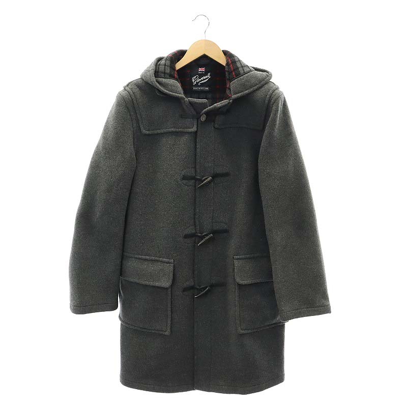 gloverall グローバーオール ダッフルコート チェック グレー メンズ 