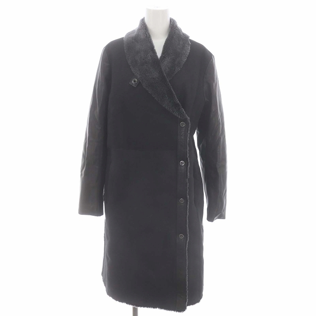 未使用品 エンポリオアルマーニ EMPORIO ARMANI ムートン レザー 切替 