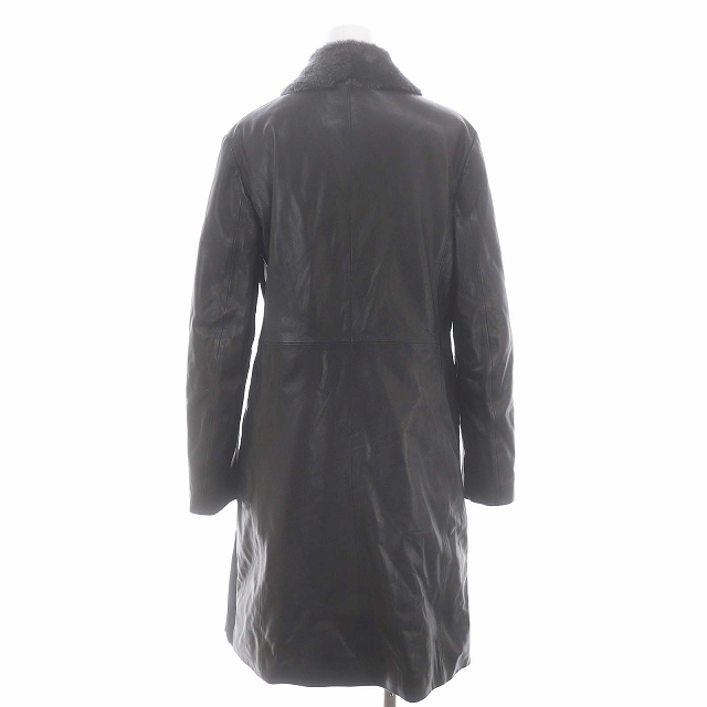 未使用品 エンポリオアルマーニ EMPORIO ARMANI ムートン レザー 切替 