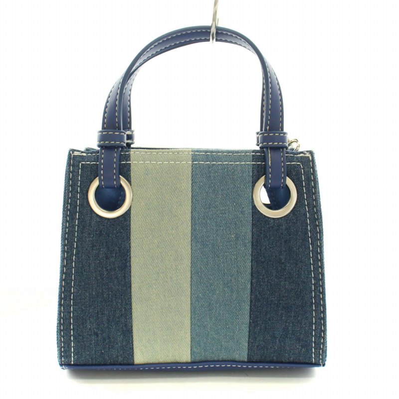 美品 サマンサヴェガ ブルー系 2way ショルダー ハンドバッグ ファー 美品 サマンサヴェガ ブルー系 2way ショルダー ハンドバッグ ファー