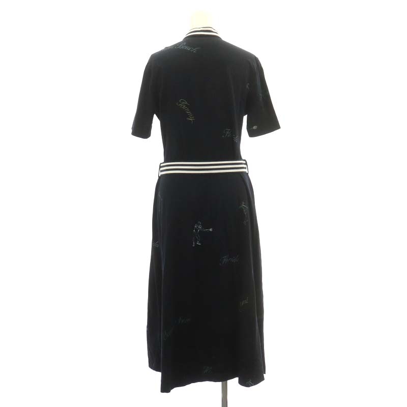 MARK&LONA ホワイト ポロワンピース ベルテッド コットン オックスフォード シャツドレス （ロング