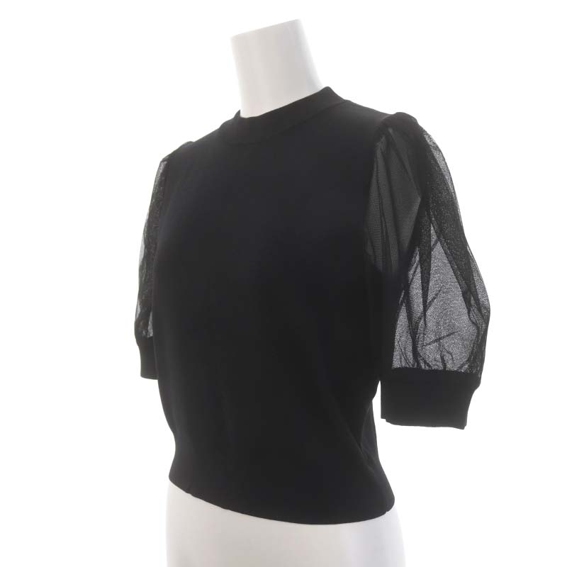 アナイ ANAYI 23AW チュールレイヤードパフプルオーバー ニット 