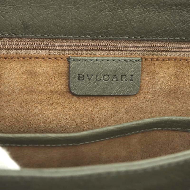 ブルガリ BVLGARI BNEBEA ボストンバッグ ハンドバッグ オーストリッチ 