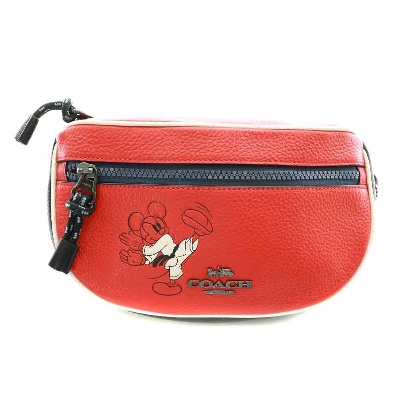 コーチ COACH Disney ミッキーマウス 空手 ボディバッグ ウエスト 