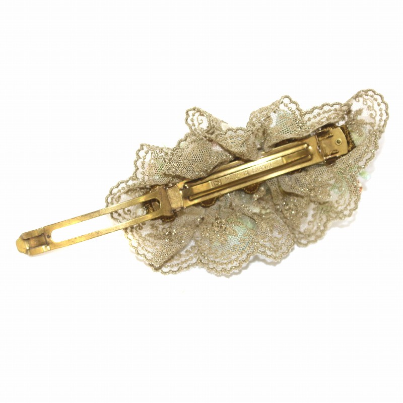 ミハエルネグリン Michal Negrin　フラワーモチーフ　レースバレッタ ミハエルネグリン Michal Negrin フラワーモチーフ レースバレッタ