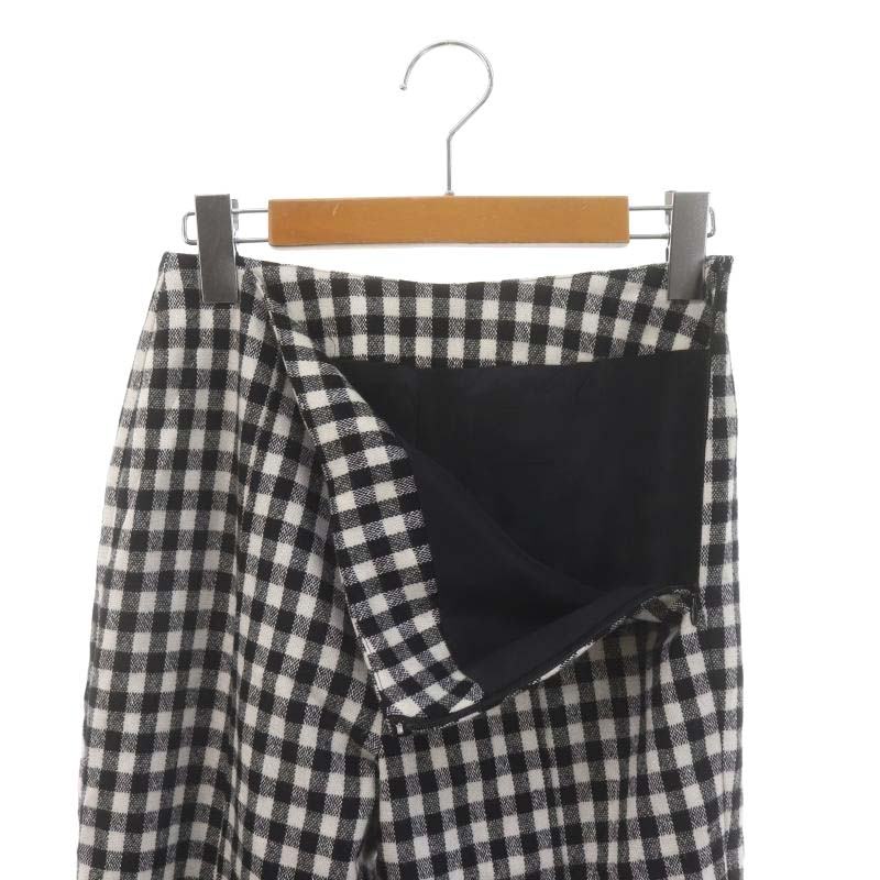 シェリエ sheller ウールニットチェックパンツ テーパード スリム M 黒  