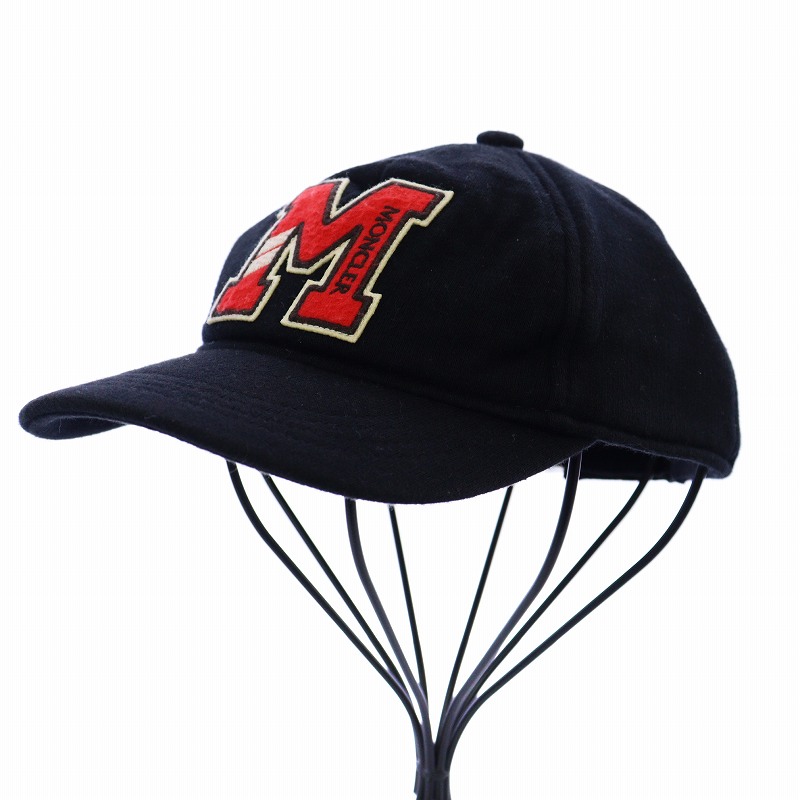 モンクレール MONCLER BERRETTO キャップ 野球帽 帽子 Mロゴ ワッペン 