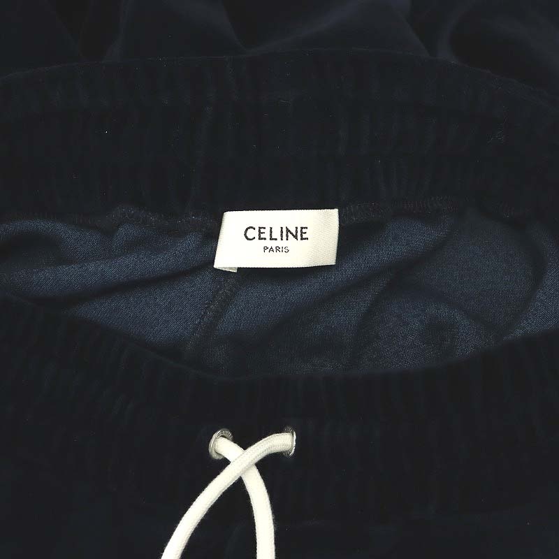セリーヌ CELINE by Hedi Slimane トラックスーツ パンツ ベルベット 