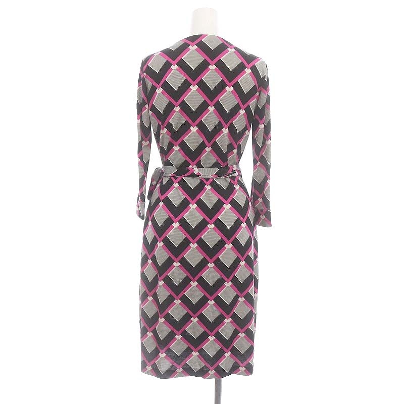 ダイアンフォンファステンバーグ DIANE von FURSTENBERG シルク 幾何学  