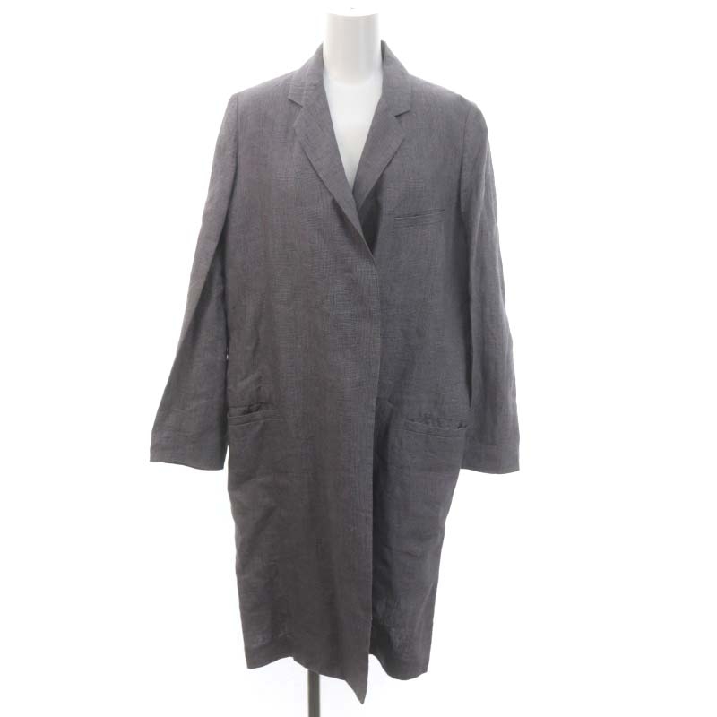 ドゥーズィエムクラス DEUXIEME CLASSE グレンチェック リネン コート  