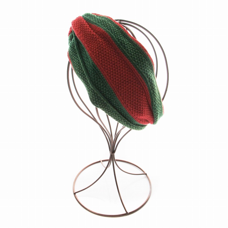 新品 GUCCI ヘアーバンド グッチ シェリーライン グッチ GUCCI シェリーライン ターバン ヘアバンド ニット 赤