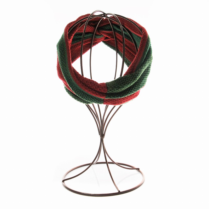 グッチ GUCCI シェリーライン ターバン ヘアバンド ニット 赤