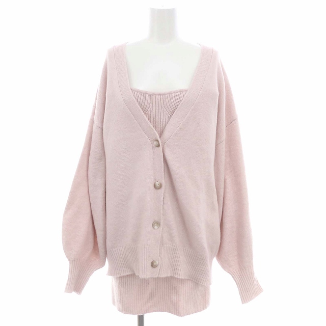 スナイデル snidel 24SS ビッグカーデ&ミニニットワンピース