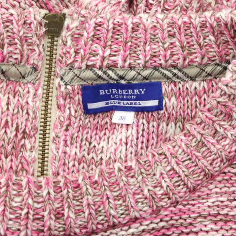 BURBERRY バーバリーブルーレーベル セーター ニット ピンク38 M