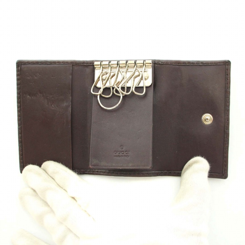 グッチGUCCI ヴィンテージ ケース オールレザー インターロッキング