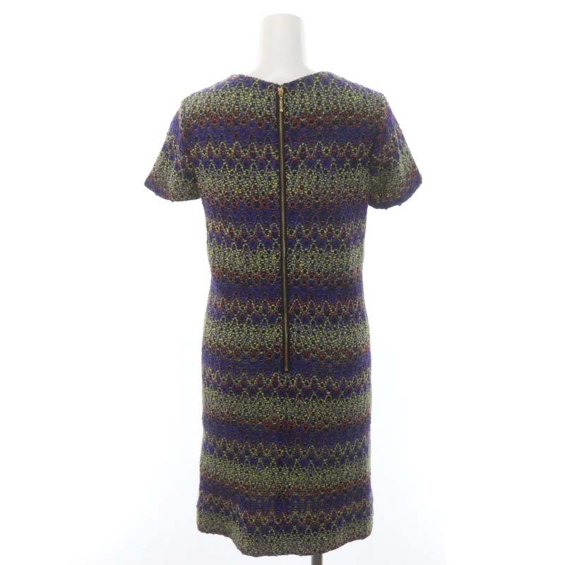 ケイトスペード KATE SPADE ツイード ワンピース ニット 膝丈 半袖 4  