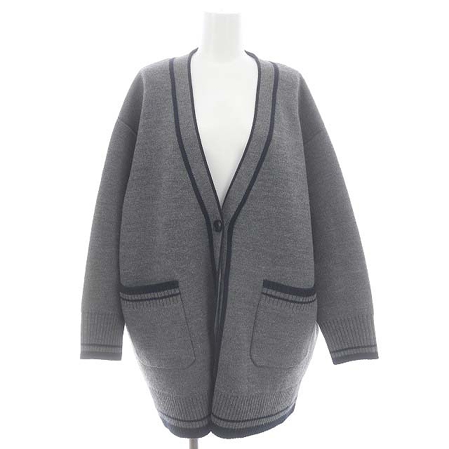 spick & span グレー Vネック カーディガン 長袖