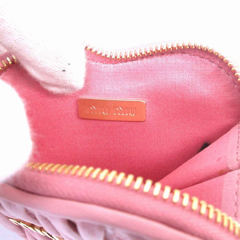 miu miu ハート型コインケース ピンク マテラッセレザー ミュウミュウ miumiu マテラッセ ハート コインケース 小銭入れ