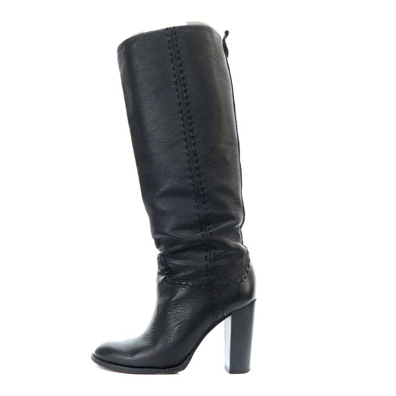 Tory Burch/トリーバーチロングブーツ 黒 レザー7M(24cm)