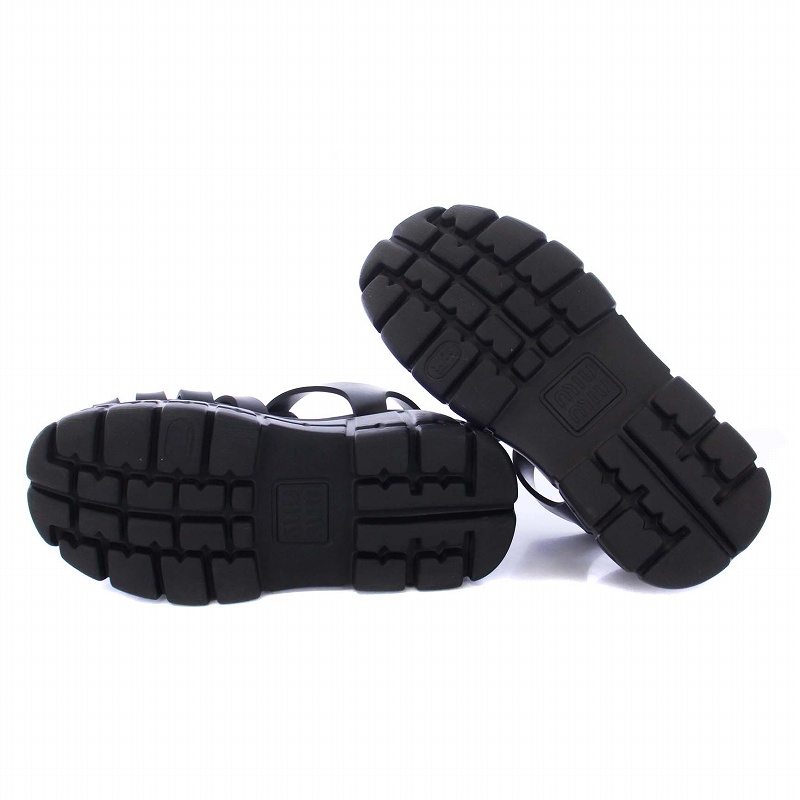 Miu Miu ミュウミュウ グルカサンダル EVA 厚底 ブラック 37