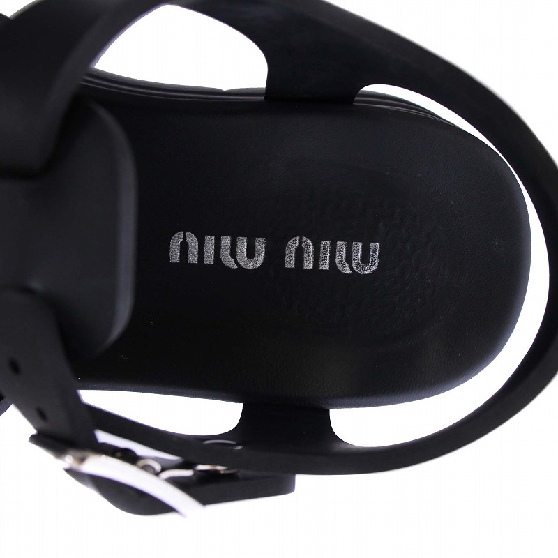Miu Miu ミュウミュウ グルカサンダル EVA 厚底 ブラック 37