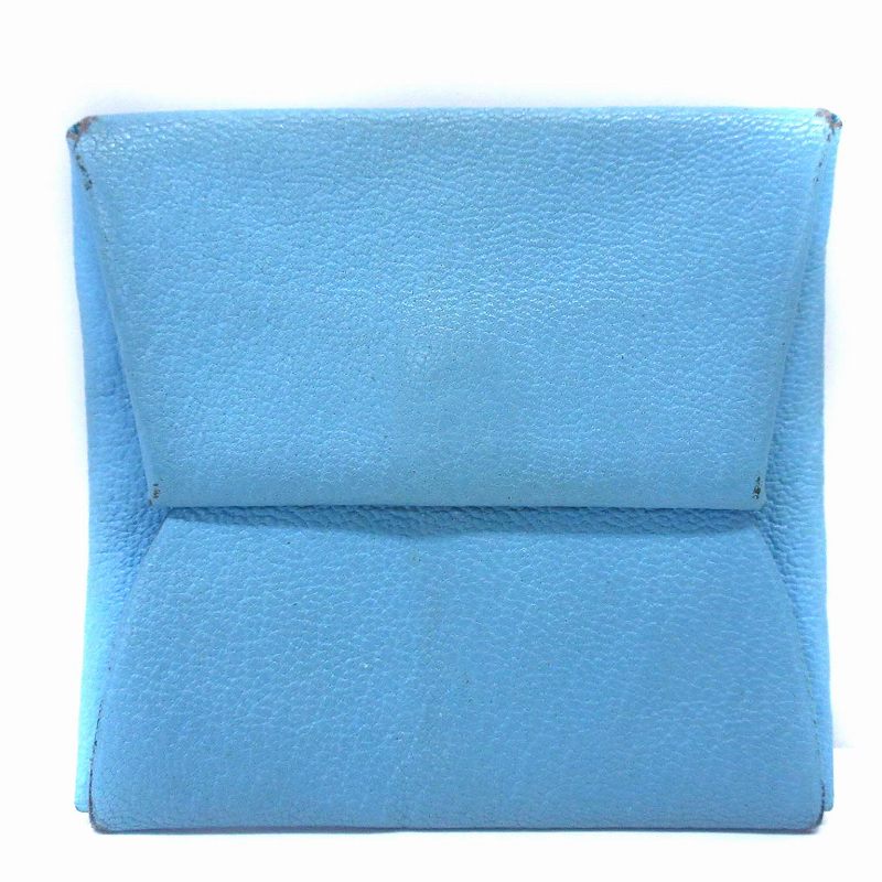 HERMES バスティア ヴォーエプソン コインケース 小銭入れブルー