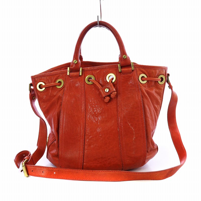 トリーバーチ TORY BURCH ハンドバッグ ショルダー 2WAY レザー 赤 