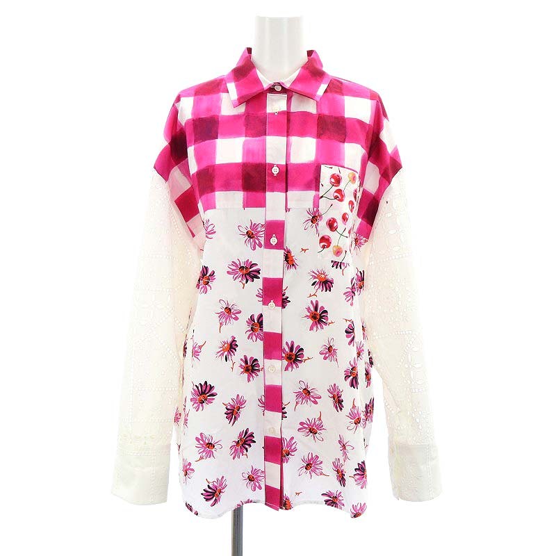 MSGM フラワープリント 長袖シャツ MSGM】シャツ長袖フラワープリント