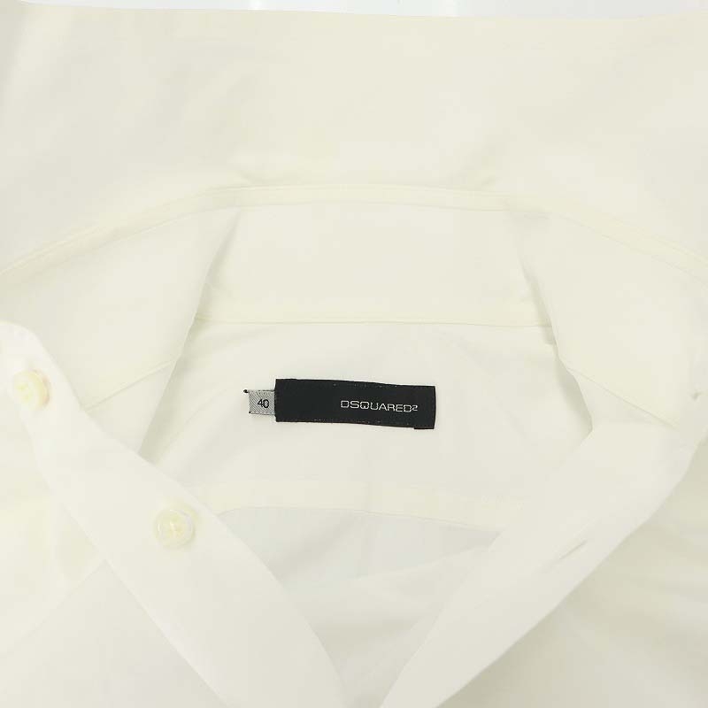 ディースクエアード DSQUARED2 LADY刺繍シャツ 長袖 40 白 ホワイト  