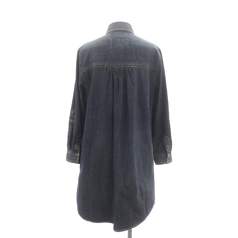 バーバリーブルーレーベル BURBERRY BLUE LABEL デニム フリル シャツ 
