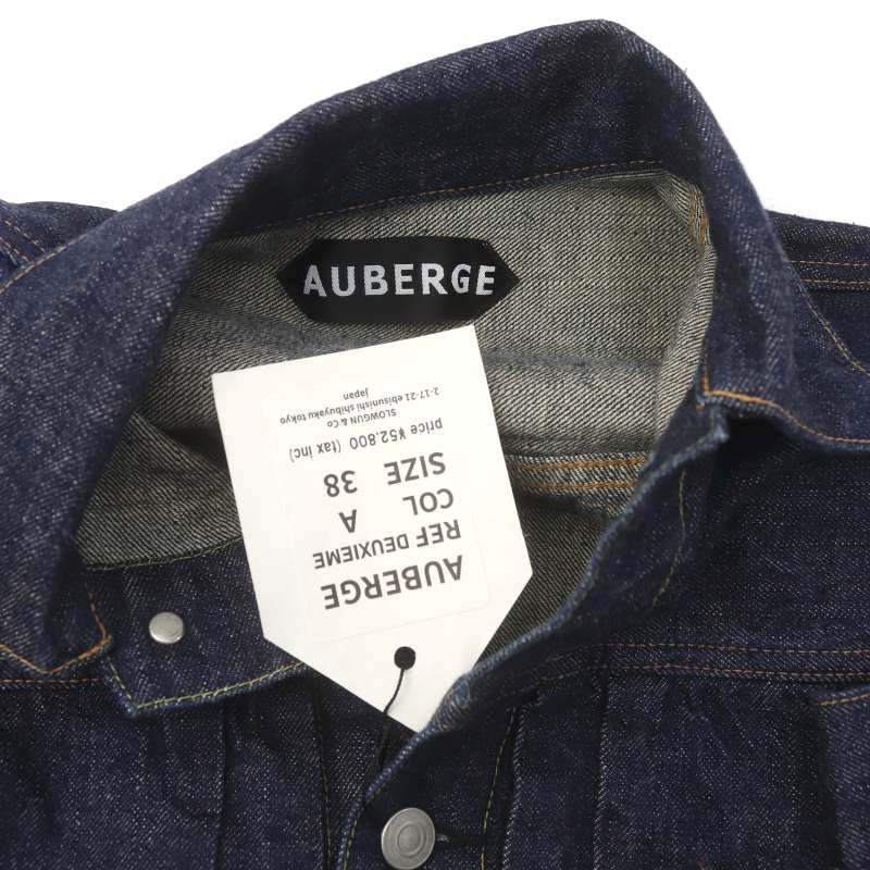 AUBERGE DEUXIEME サイズ38 2ndデニムジャケット Gジャン AUBERGE DEUXIEME 2nd デニムジャケット 38